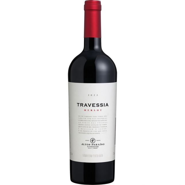 Travessia - Merlot Safra 2023 - 15 meses barrica e maceração prolongada!